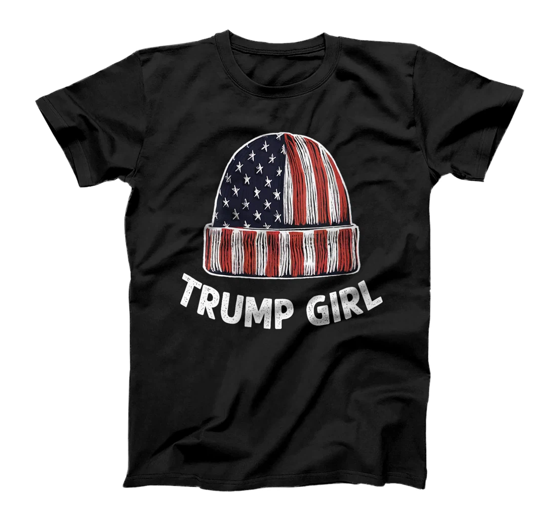 Womens Funny Trump Election, Trump Girl Beanie T-Shirt