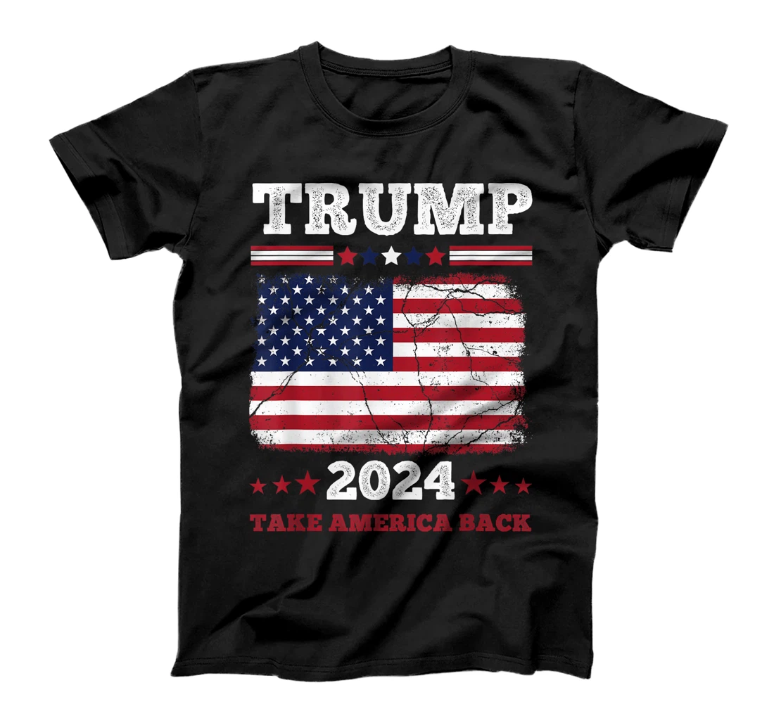 Unique America Donald Trump 2024 Flag T-Shirt