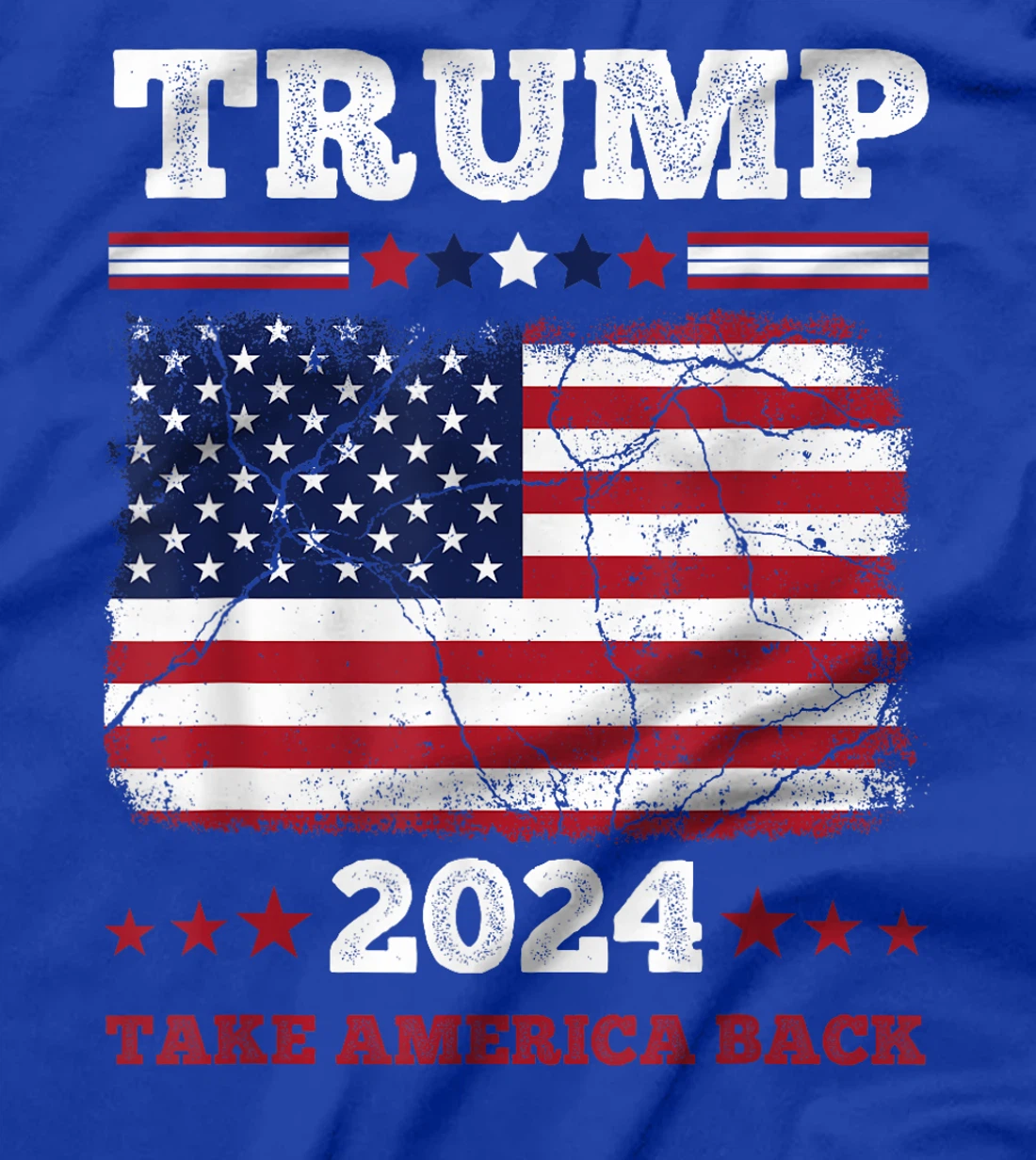 Unique America Donald Trump 2024 Flag T-Shirt