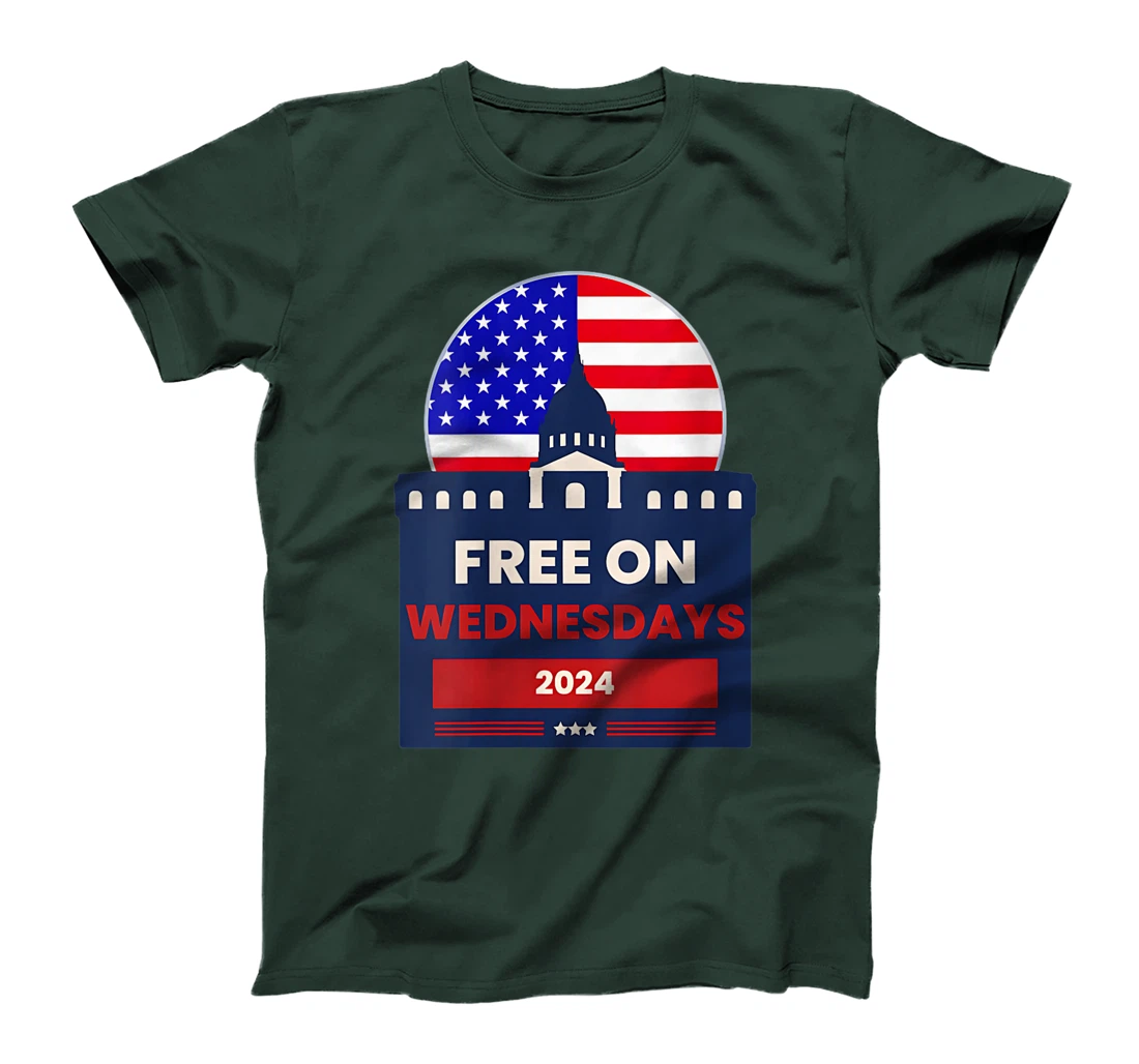 Womens Election Funny Trump Biden Saying Free On Wednesdays 2024 T-Shirt