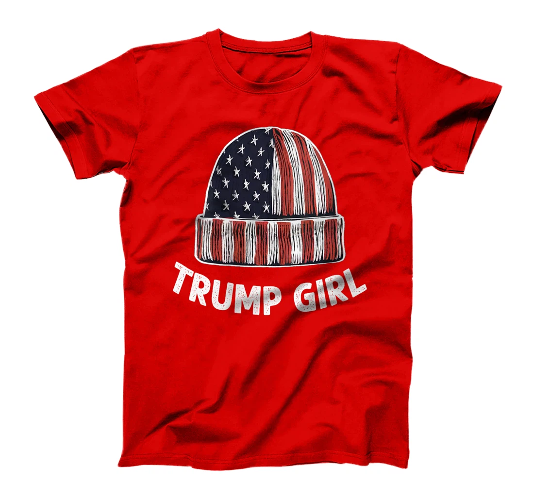 Womens Funny Trump Election, Trump Girl Beanie T-Shirt