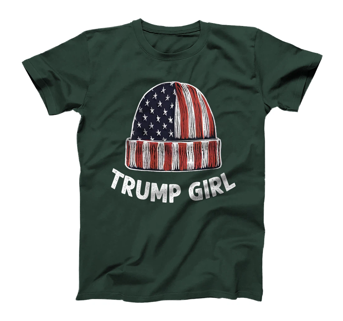 Womens Funny Trump Election, Trump Girl Beanie T-Shirt