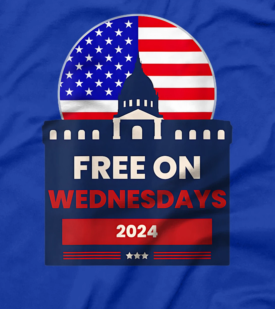 Womens Election Funny Trump Biden Saying Free On Wednesdays 2024 T-Shirt