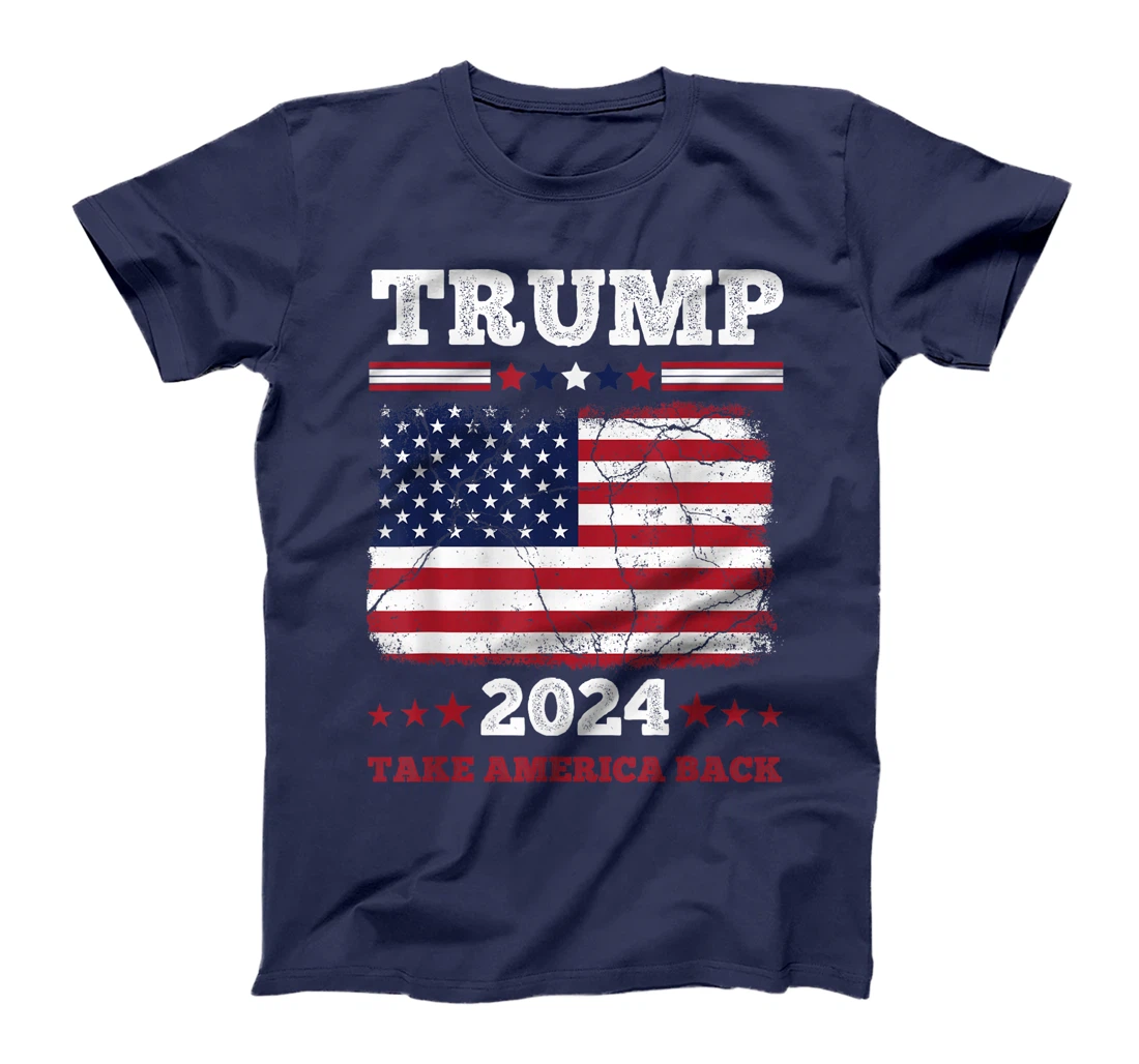 Unique America Donald Trump 2024 Flag T-Shirt