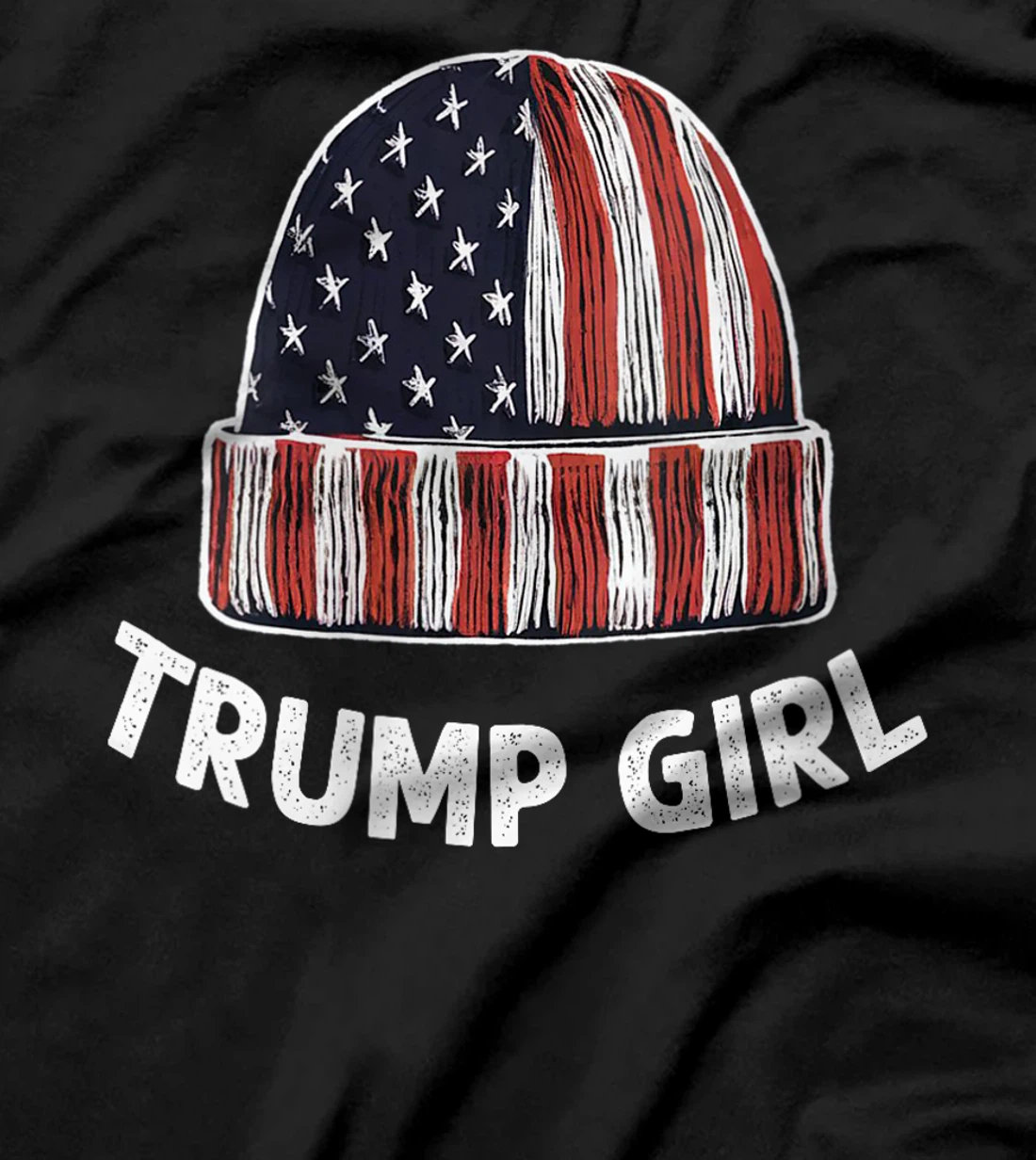 Womens Funny Trump Election, Trump Girl Beanie T-Shirt
