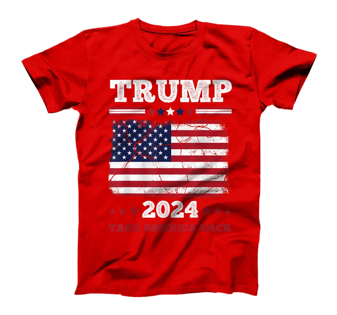 Unique America Donald Trump 2024 Flag T-Shirt