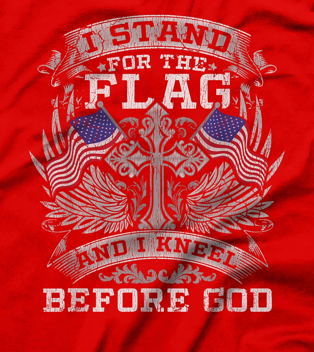 Stand For The Flag Kneel Before God USA America T-Shirt