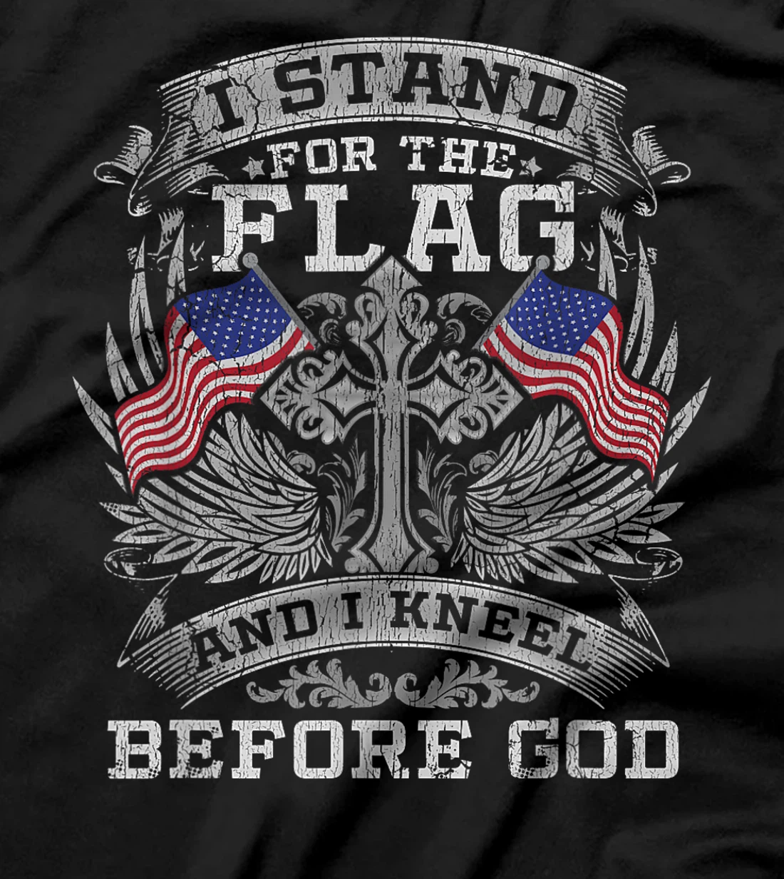 Stand For The Flag Kneel Before God USA America T-Shirt