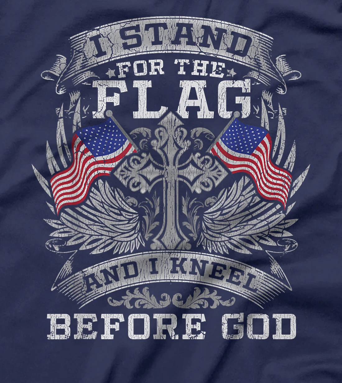 Stand For The Flag Kneel Before God USA America T-Shirt