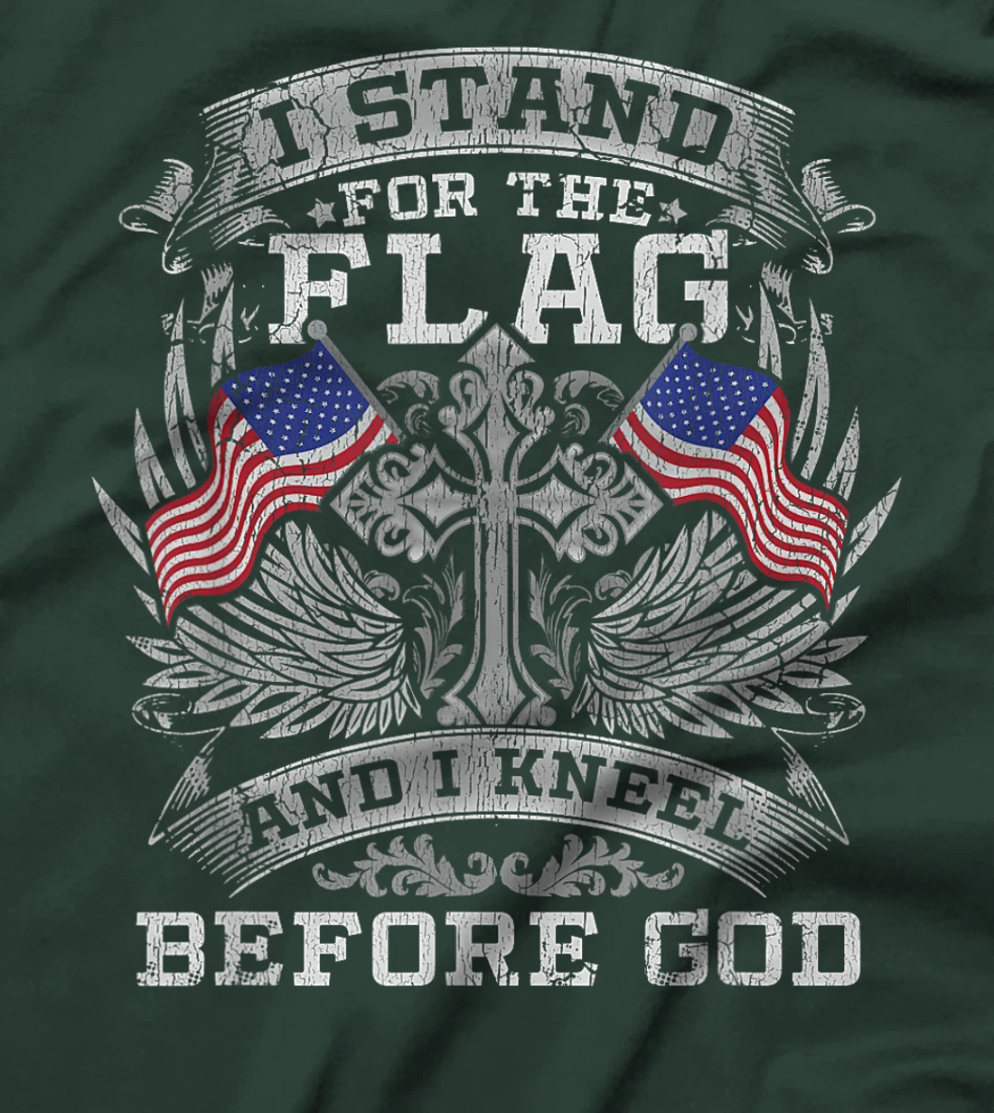 Stand For The Flag Kneel Before God USA America T-Shirt