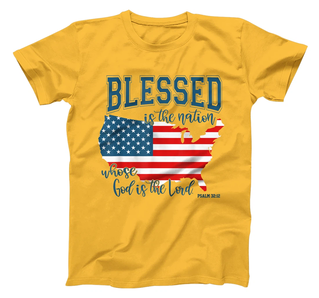Blessed Is The Nation Whose God Is The Lord Christian T-Shirt