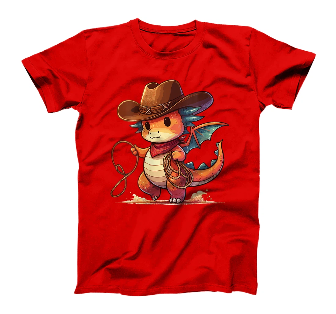 Womens Western Rodeo Cowboy Hat Dragon Texas Animals T-Shirt