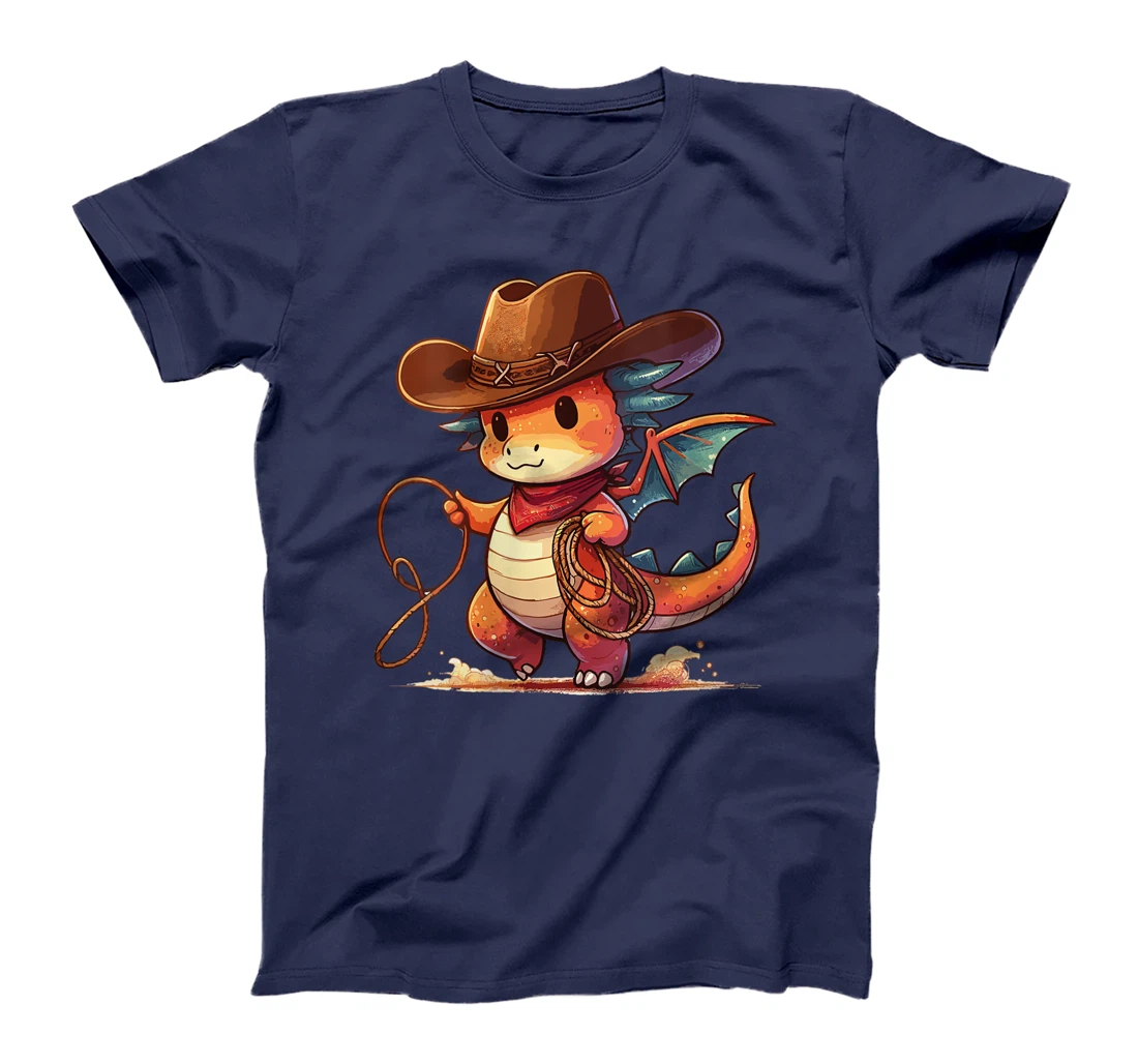 Womens Western Rodeo Cowboy Hat Dragon Texas Animals T-Shirt
