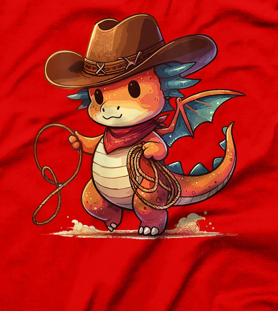 Womens Western Rodeo Cowboy Hat Dragon Texas Animals T-Shirt