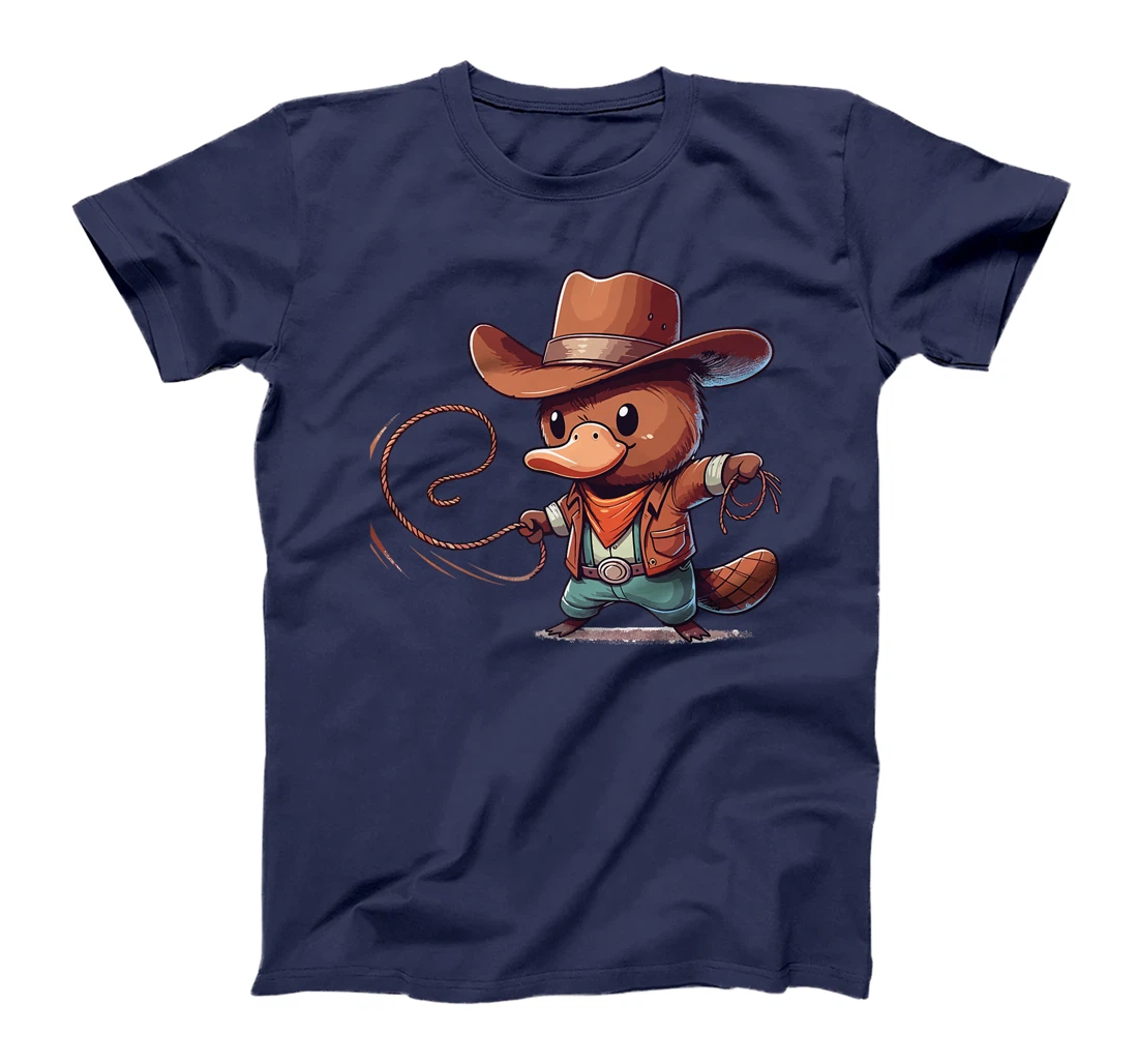 Western Rodeo Cowboy Hat Platypus Texas Animals Premium T-Shirt