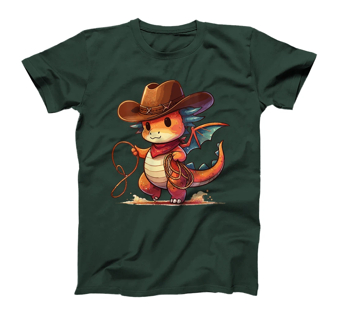 Womens Western Rodeo Cowboy Hat Dragon Texas Animals T-Shirt
