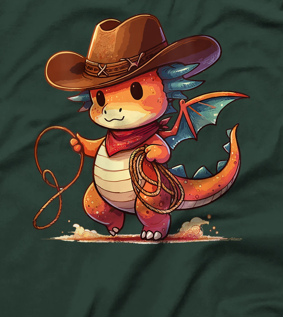Womens Western Rodeo Cowboy Hat Dragon Texas Animals T-Shirt