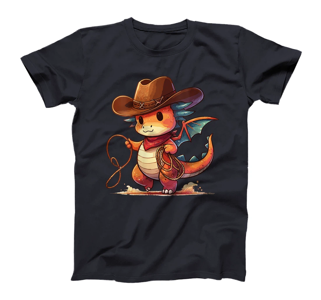 Womens Western Rodeo Cowboy Hat Dragon Texas Animals T-Shirt