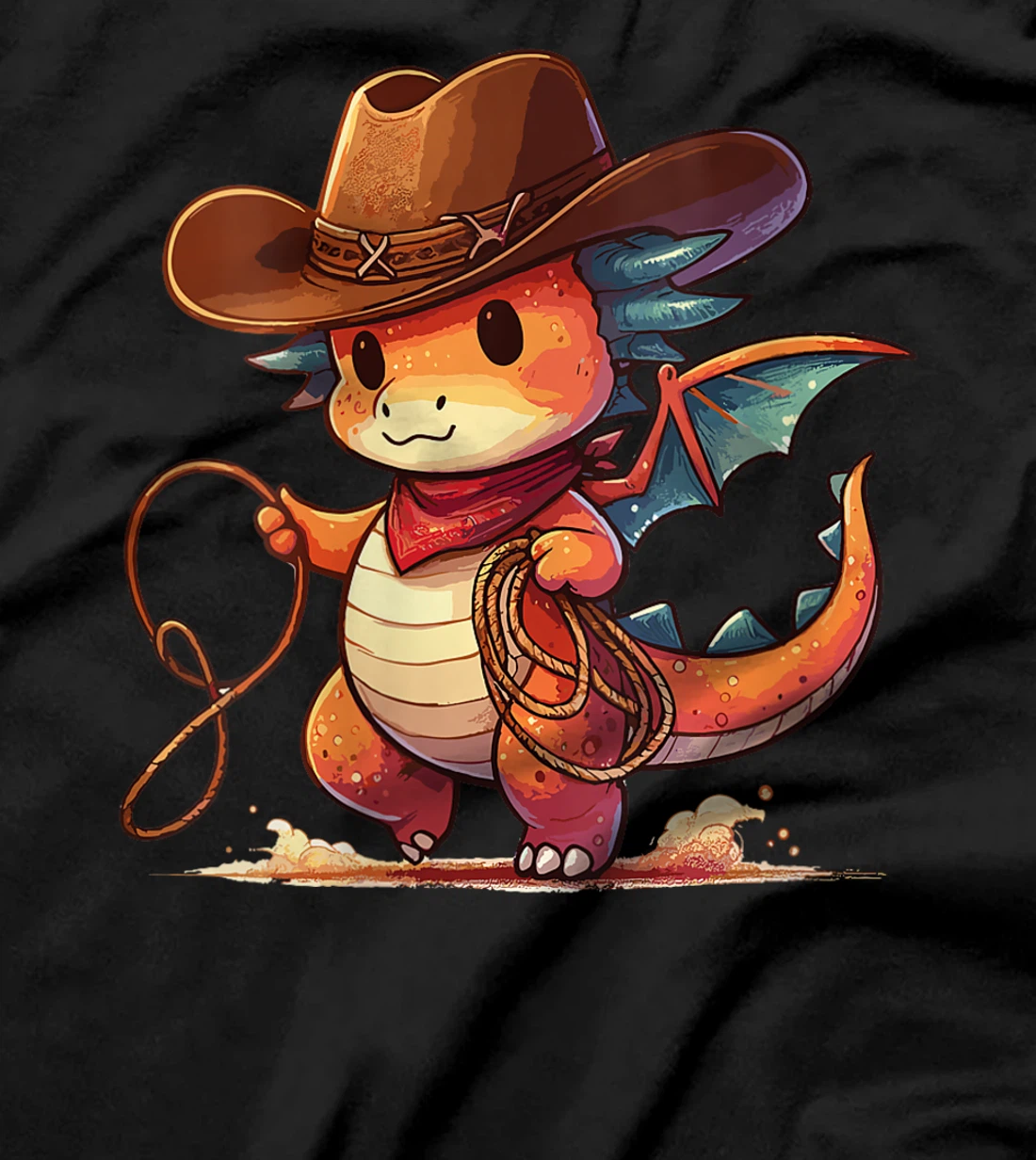 Womens Western Rodeo Cowboy Hat Dragon Texas Animals T-Shirt