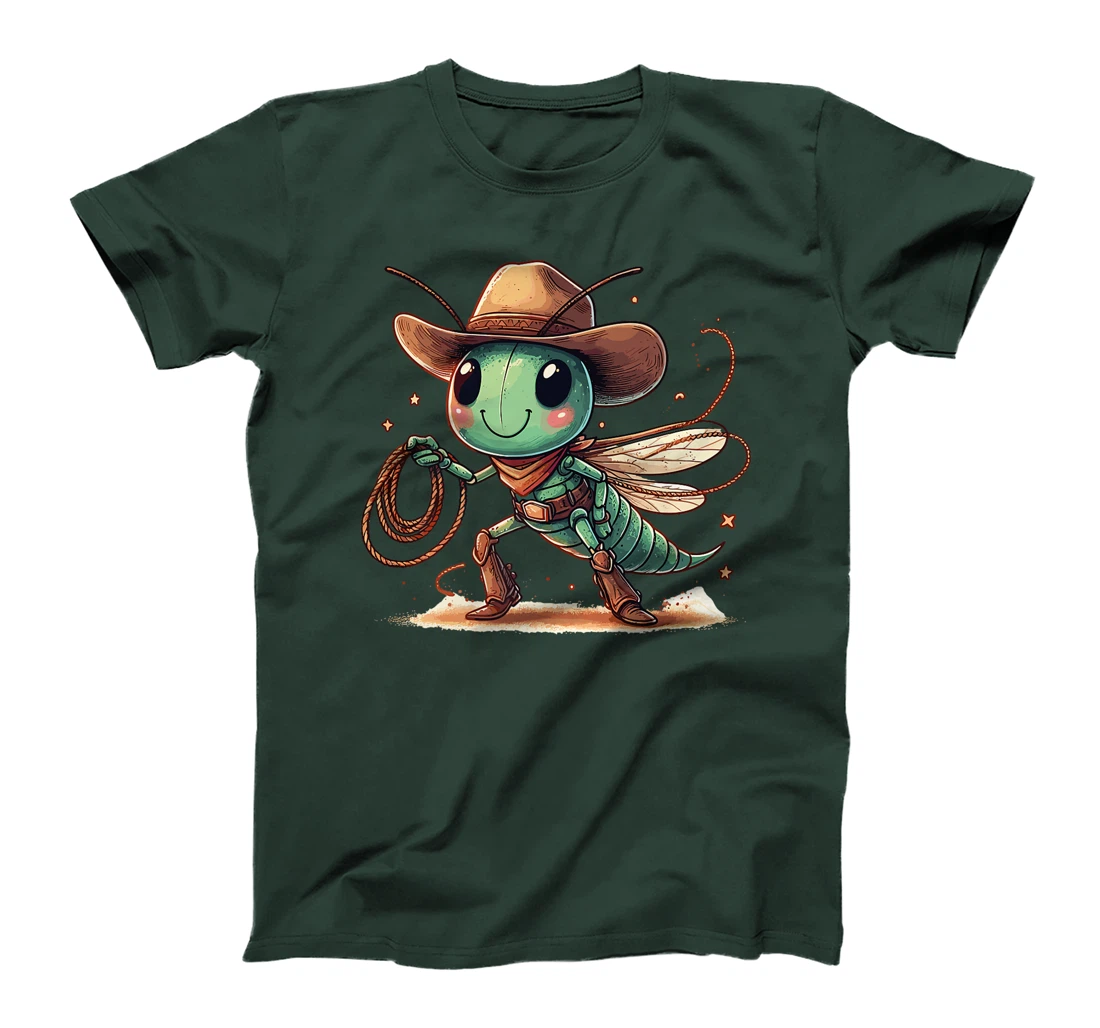 Western Rodeo Cowboy Hat Grasshopper Texas Animals Premium T-Shirt