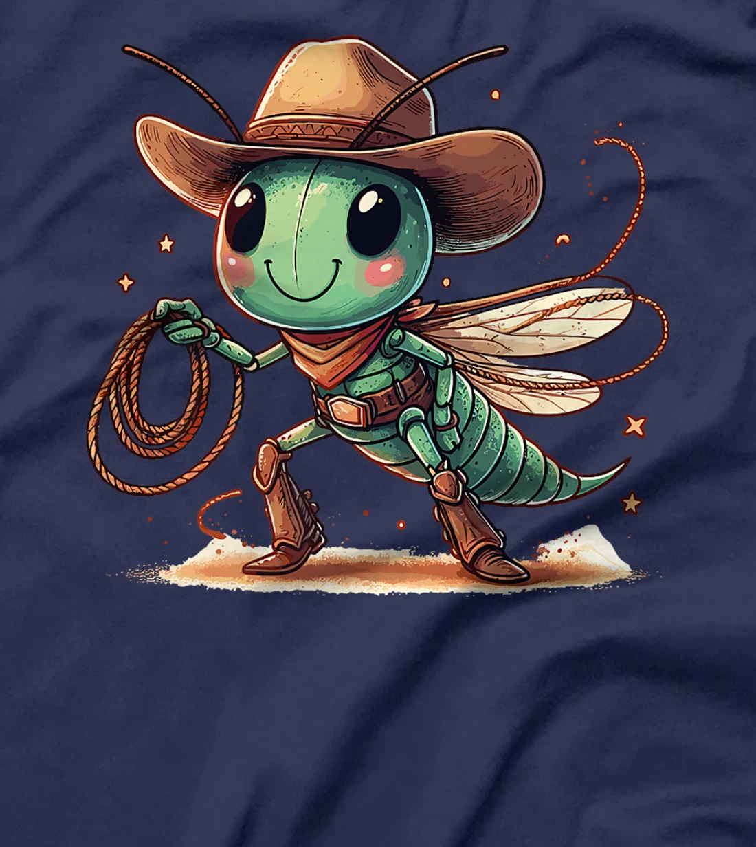 Western Rodeo Cowboy Hat Grasshopper Texas Animals Premium T-Shirt