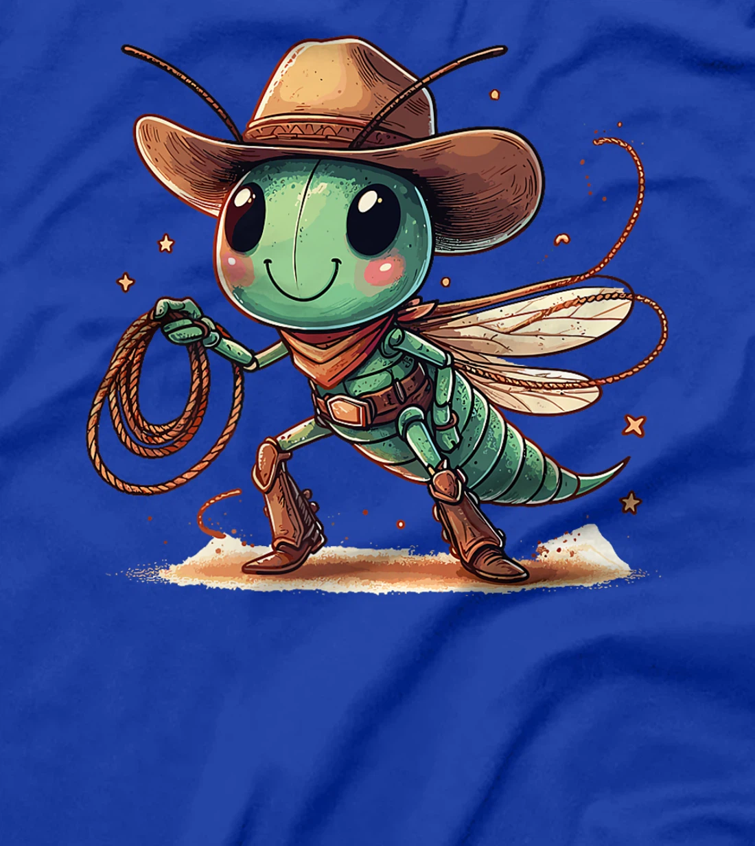 Western Rodeo Cowboy Hat Grasshopper Texas Animals Premium T-Shirt