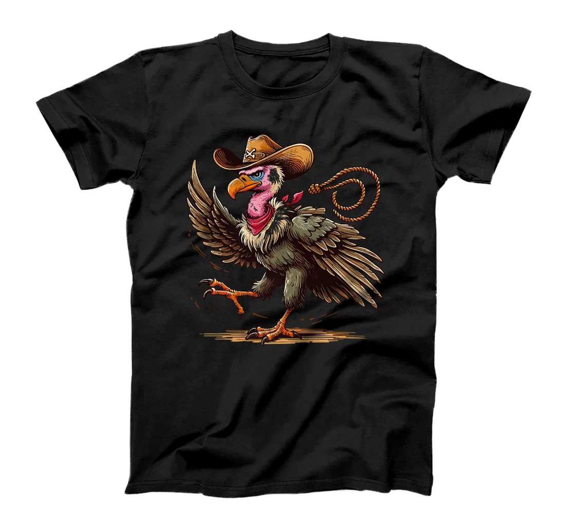 Western Rodeo Cowboy Hat Vulture Texas Animals Premium T-Shirt