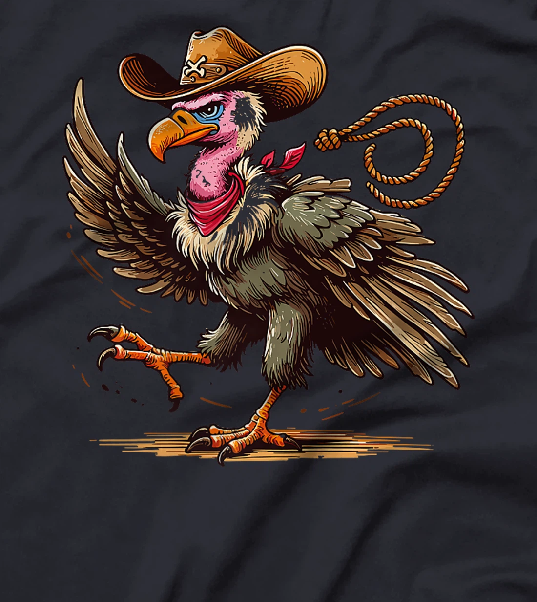 Western Rodeo Cowboy Hat Vulture Texas Animals Premium T-Shirt