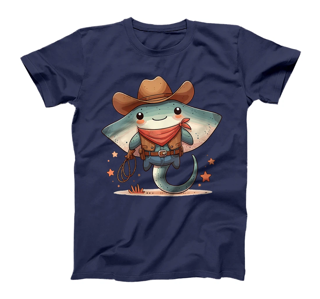 Womens Western Rodeo Cowboy Hat Manta Ray Texas Animals T-Shirt