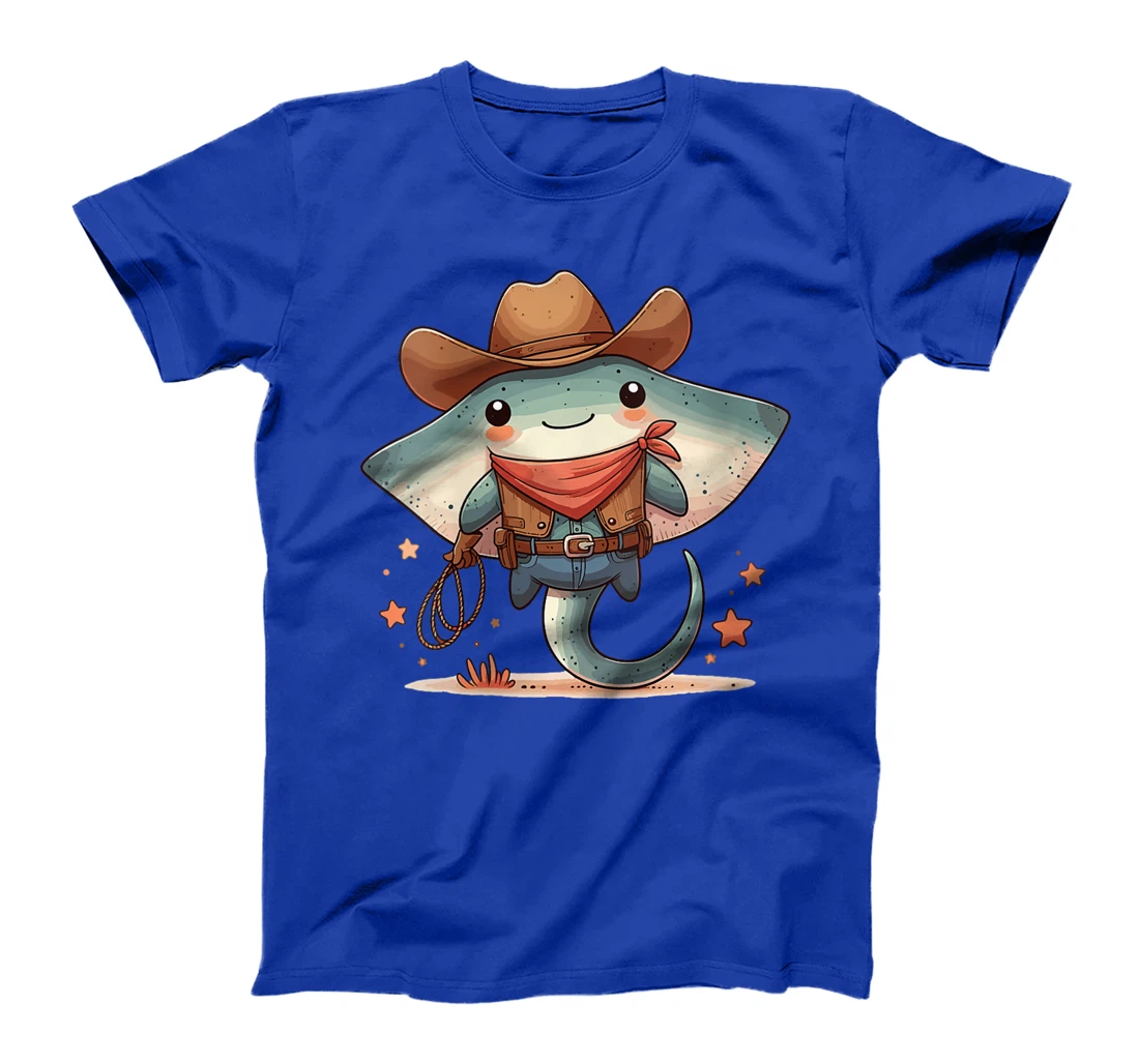 Womens Western Rodeo Cowboy Hat Manta Ray Texas Animals T-Shirt