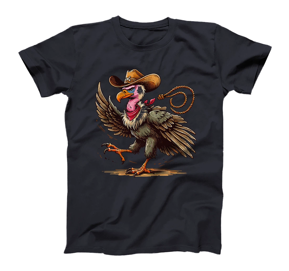 Western Rodeo Cowboy Hat Vulture Texas Animals Premium T-Shirt