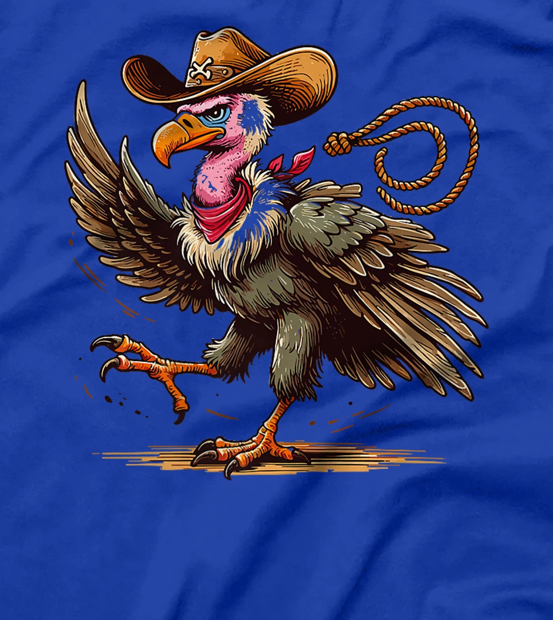 Western Rodeo Cowboy Hat Vulture Texas Animals Premium T-Shirt