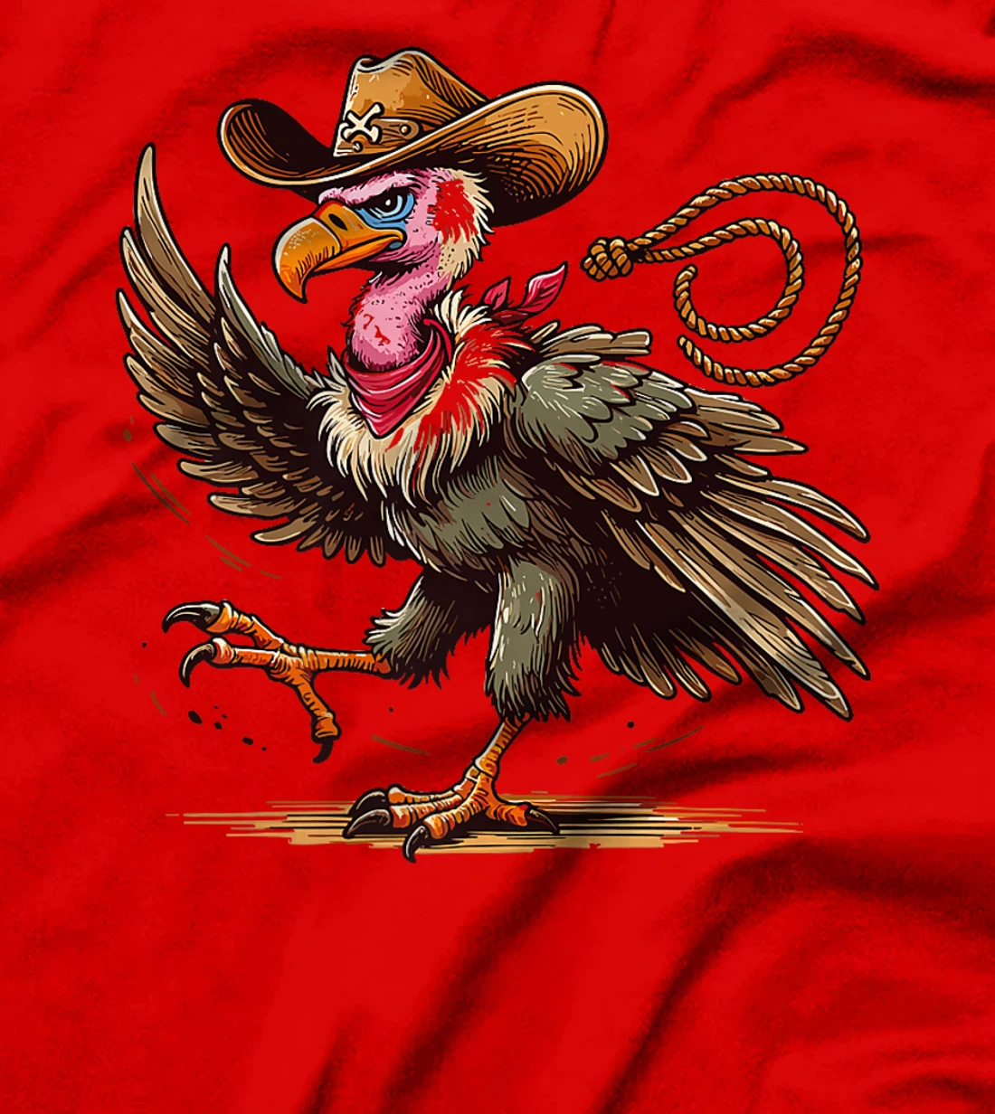 Western Rodeo Cowboy Hat Vulture Texas Animals Premium T-Shirt