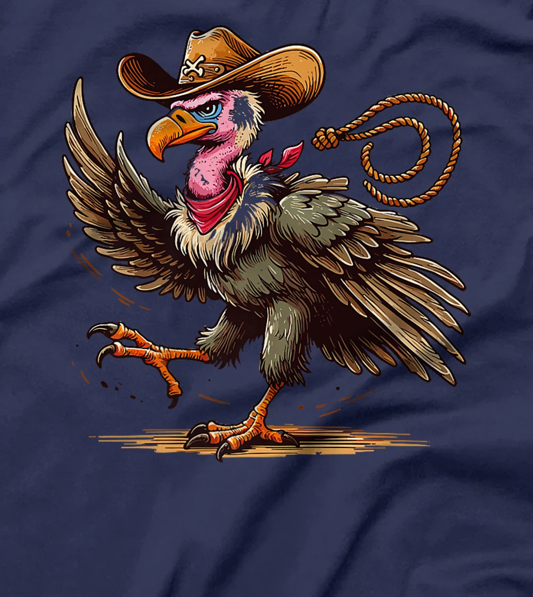 Western Rodeo Cowboy Hat Vulture Texas Animals Premium T-Shirt