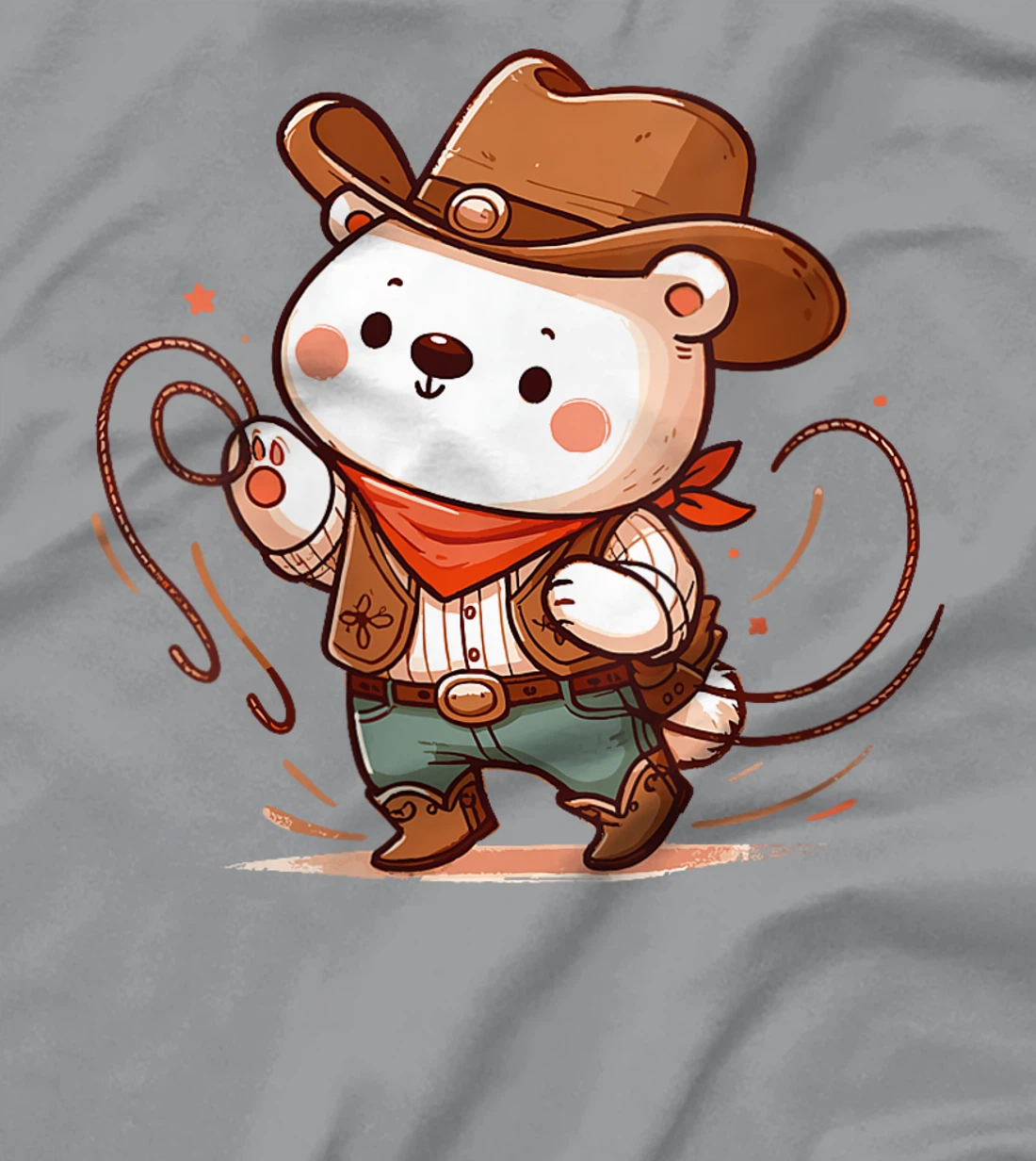 Womens Western Rodeo Cowboy Hat Polar Bear Texas Animals T-Shirt