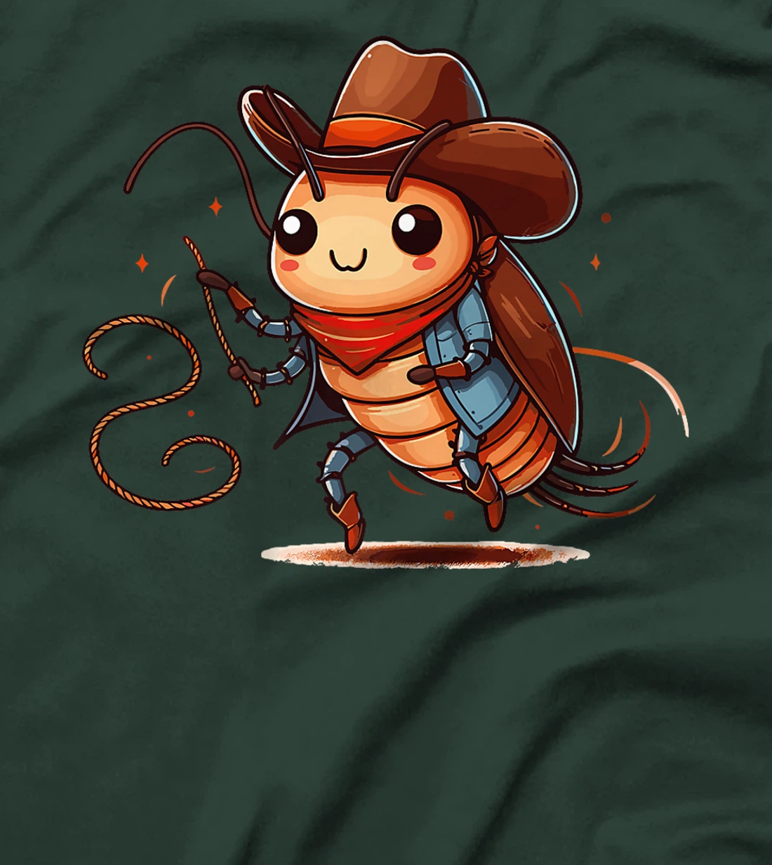 Womens Western Rodeo Cowboy Hat Cockroach Texas Animals T-Shirt