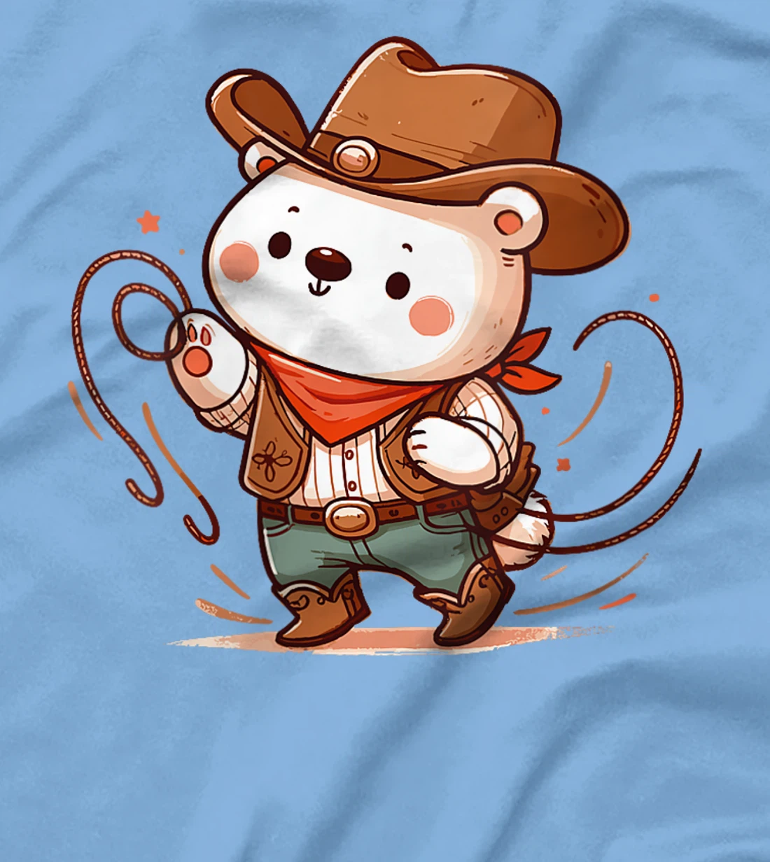 Womens Western Rodeo Cowboy Hat Polar Bear Texas Animals T-Shirt