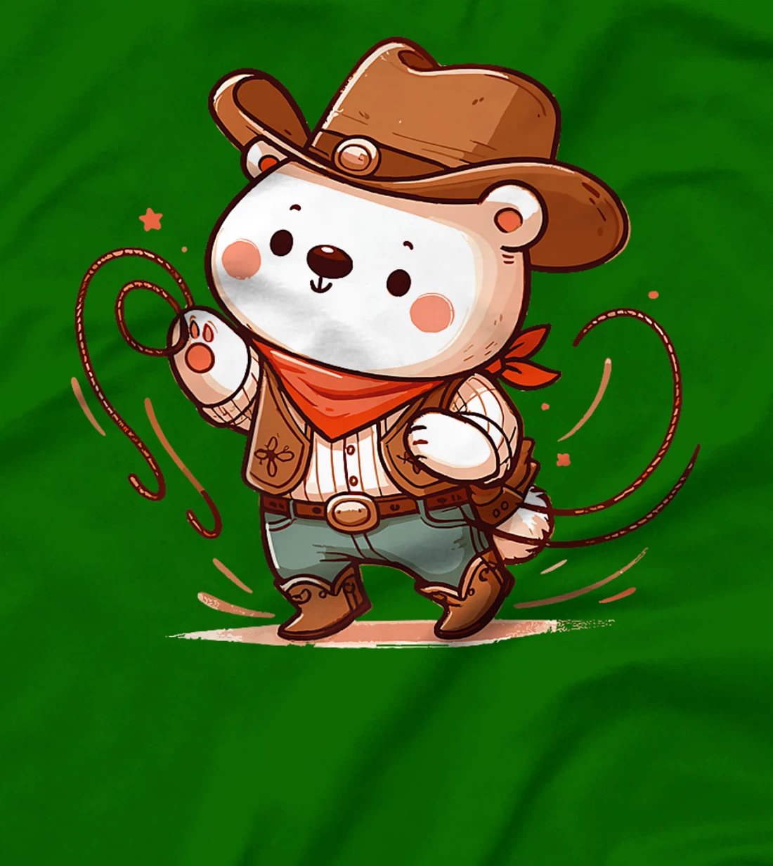 Western Rodeo Cowboy Hat Polar Bear Texas Animals Premium T-Shirt