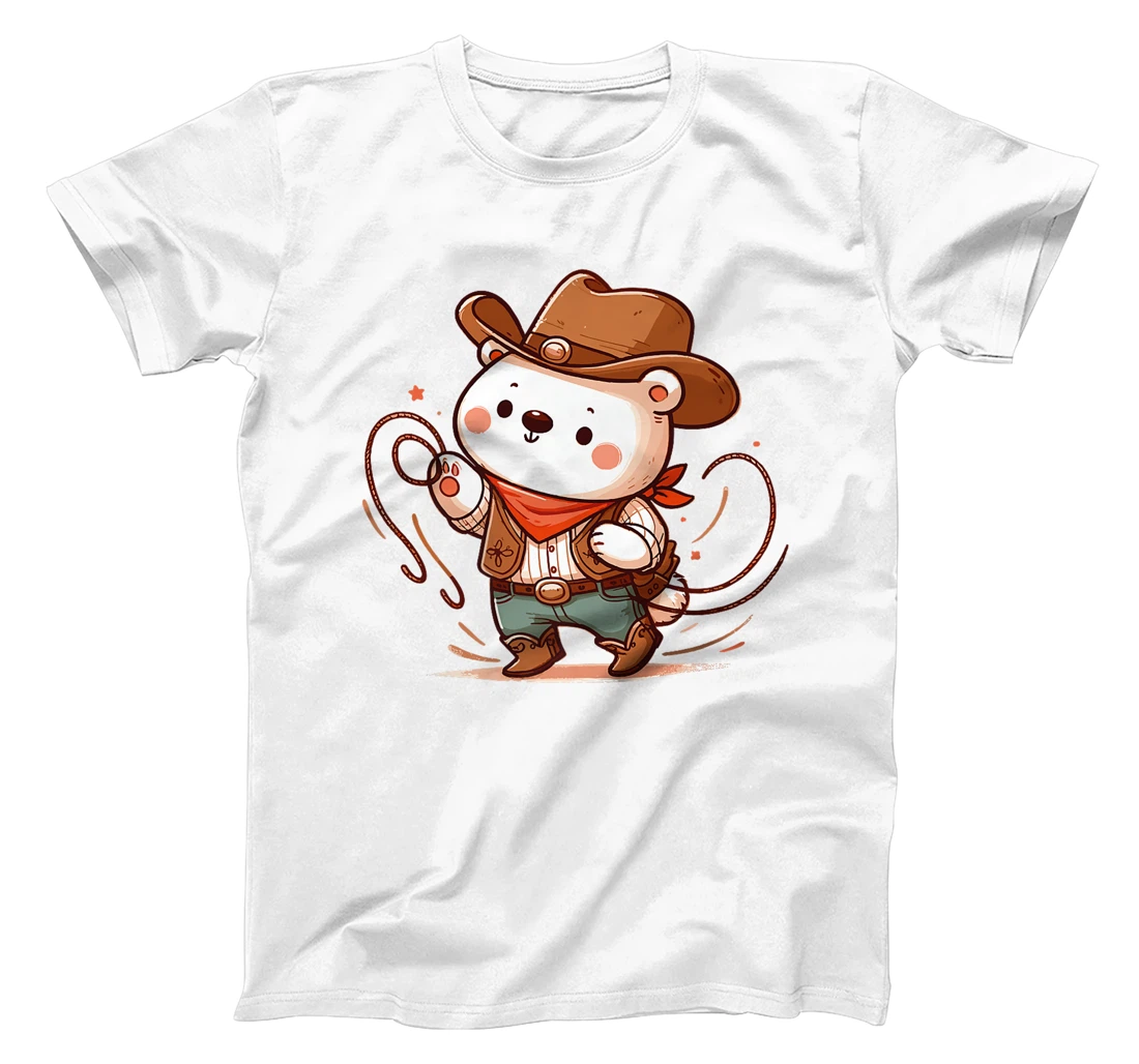 Western Rodeo Cowboy Hat Polar Bear Texas Animals Premium T-Shirt