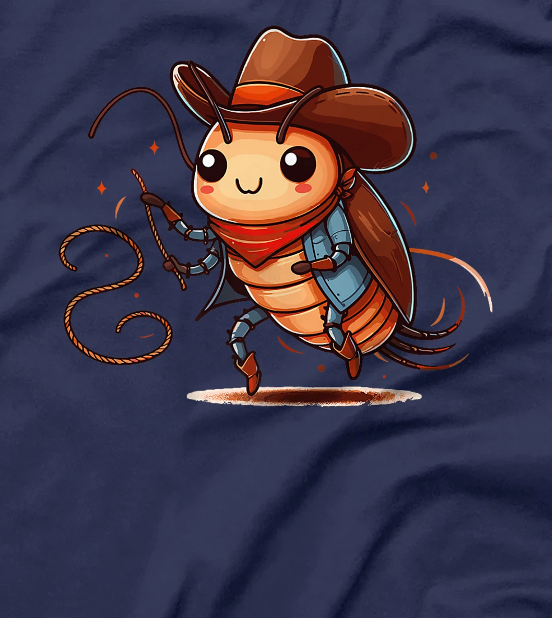 Womens Western Rodeo Cowboy Hat Cockroach Texas Animals T-Shirt