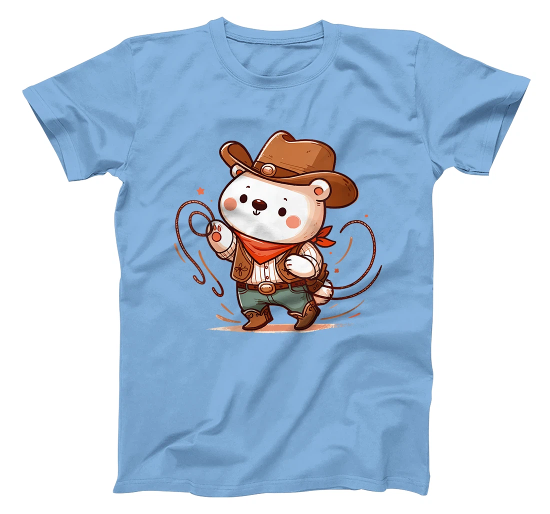 Womens Western Rodeo Cowboy Hat Polar Bear Texas Animals T-Shirt