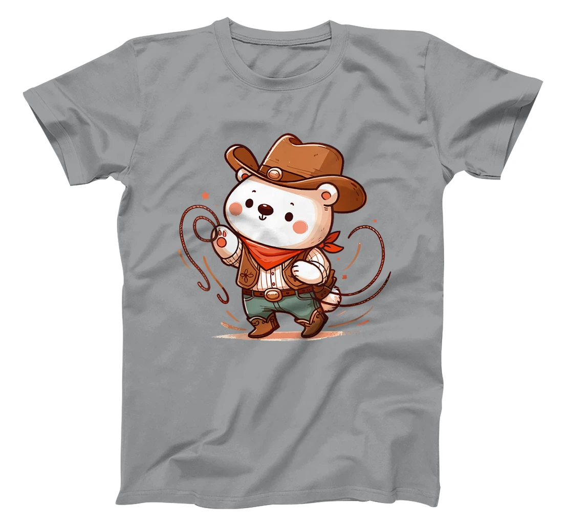 Womens Western Rodeo Cowboy Hat Polar Bear Texas Animals T-Shirt