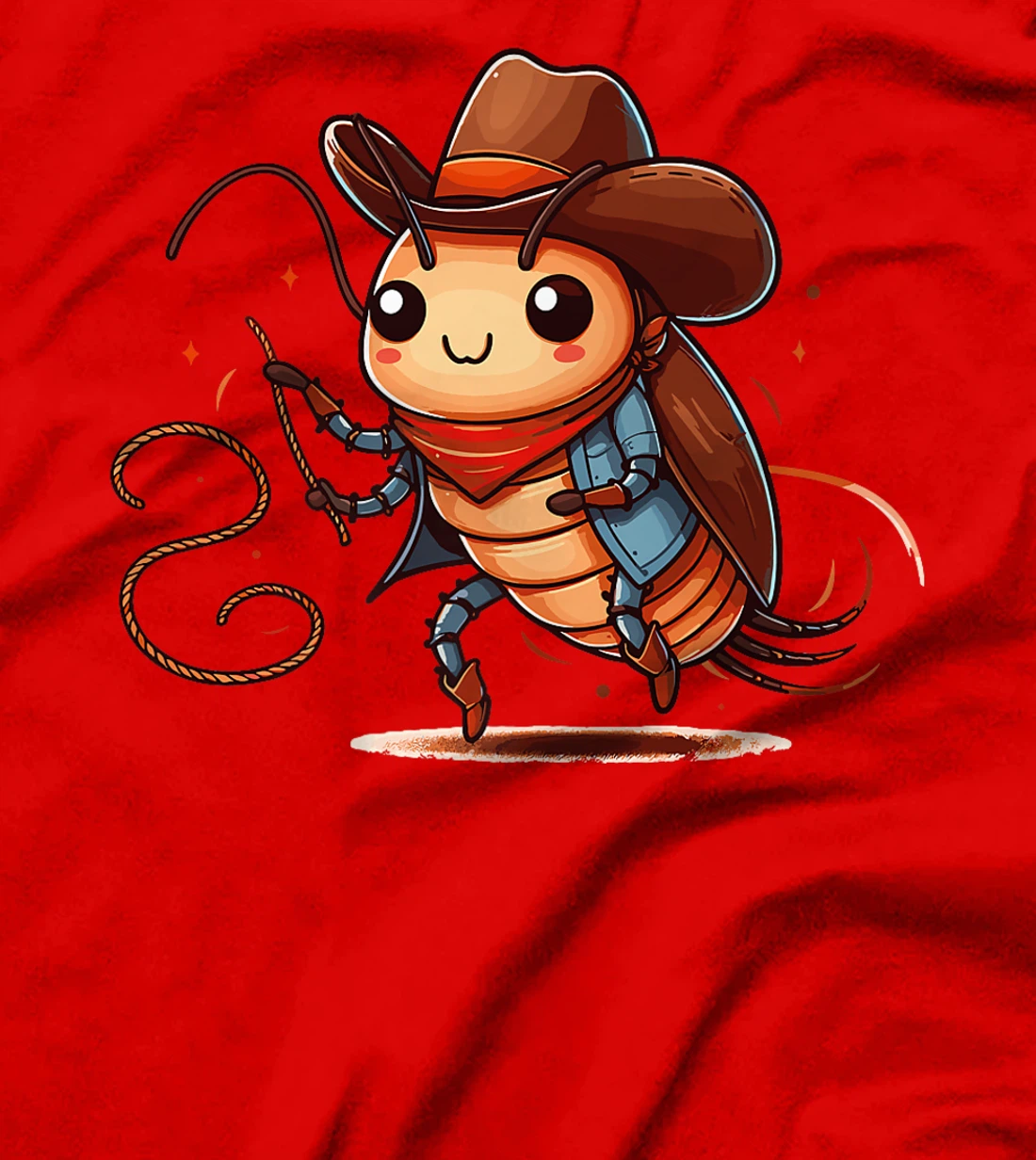 Womens Western Rodeo Cowboy Hat Cockroach Texas Animals T-Shirt