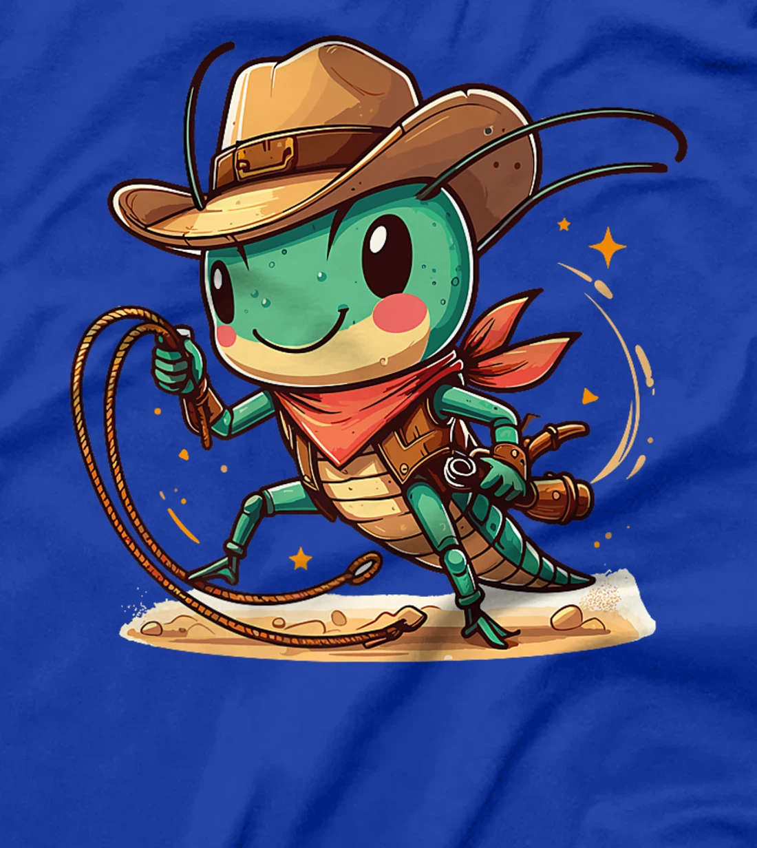 Womens Western Rodeo Cowboy Hat Grasshopper Texas Animals T-Shirt