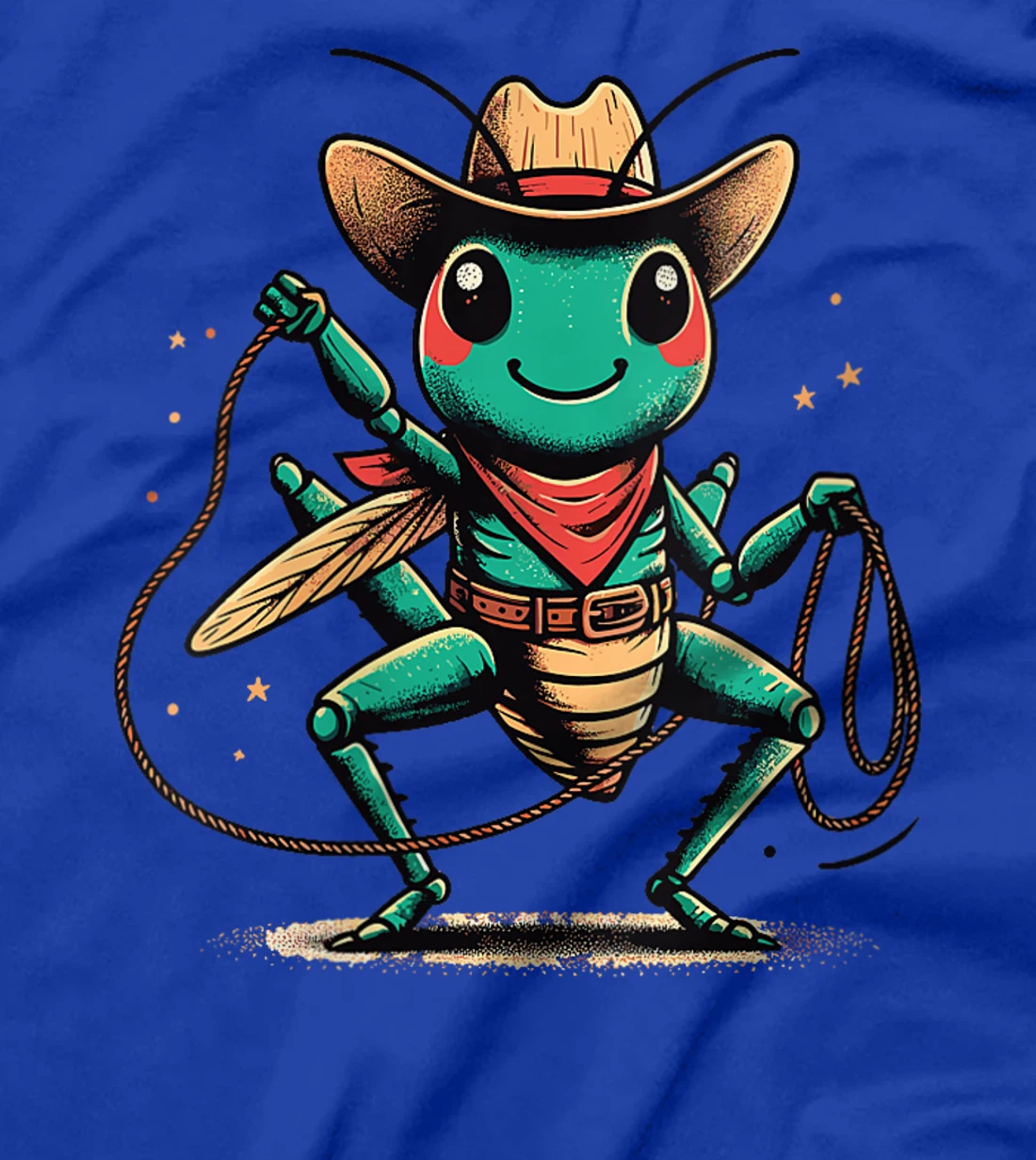 Womens Western Rodeo Cowboy Hat Grasshopper Texas Animals T-Shirt