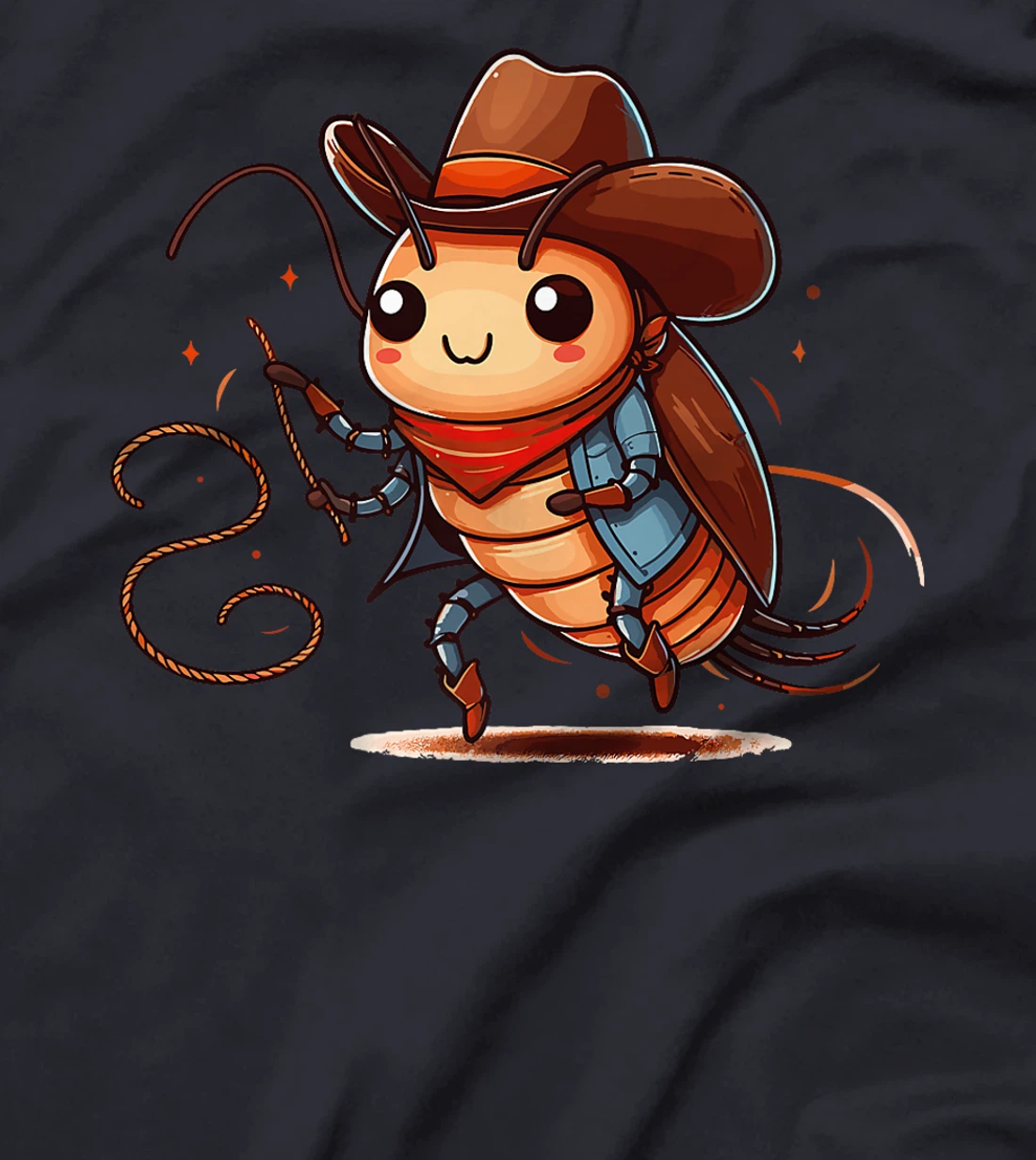 Womens Western Rodeo Cowboy Hat Cockroach Texas Animals T-Shirt