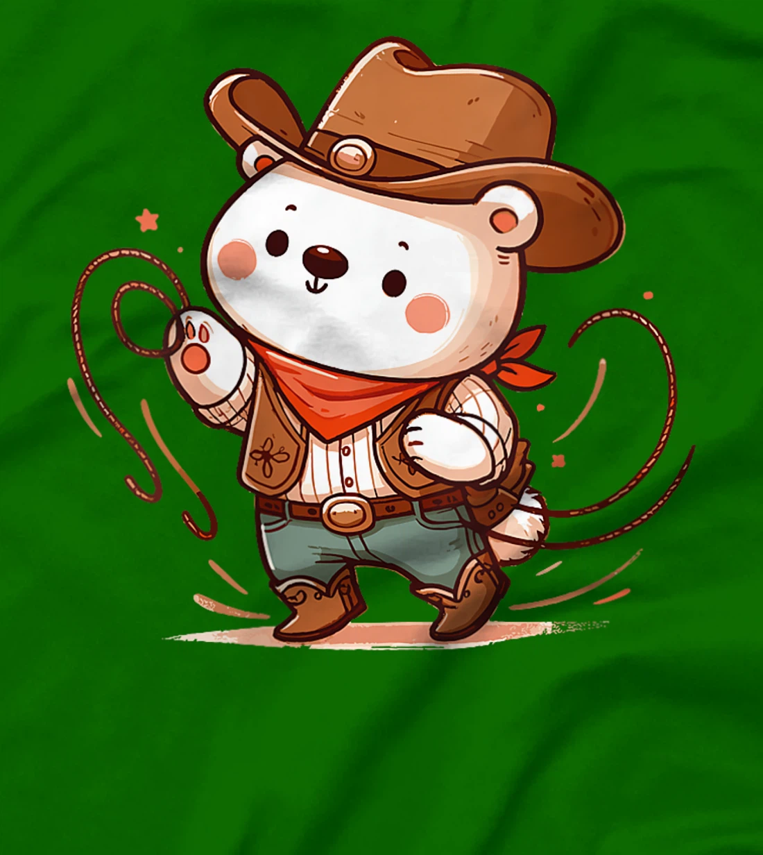 Womens Western Rodeo Cowboy Hat Polar Bear Texas Animals T-Shirt