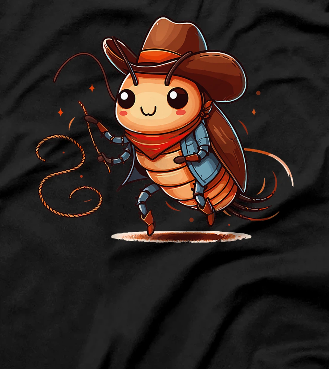 Womens Western Rodeo Cowboy Hat Cockroach Texas Animals T-Shirt