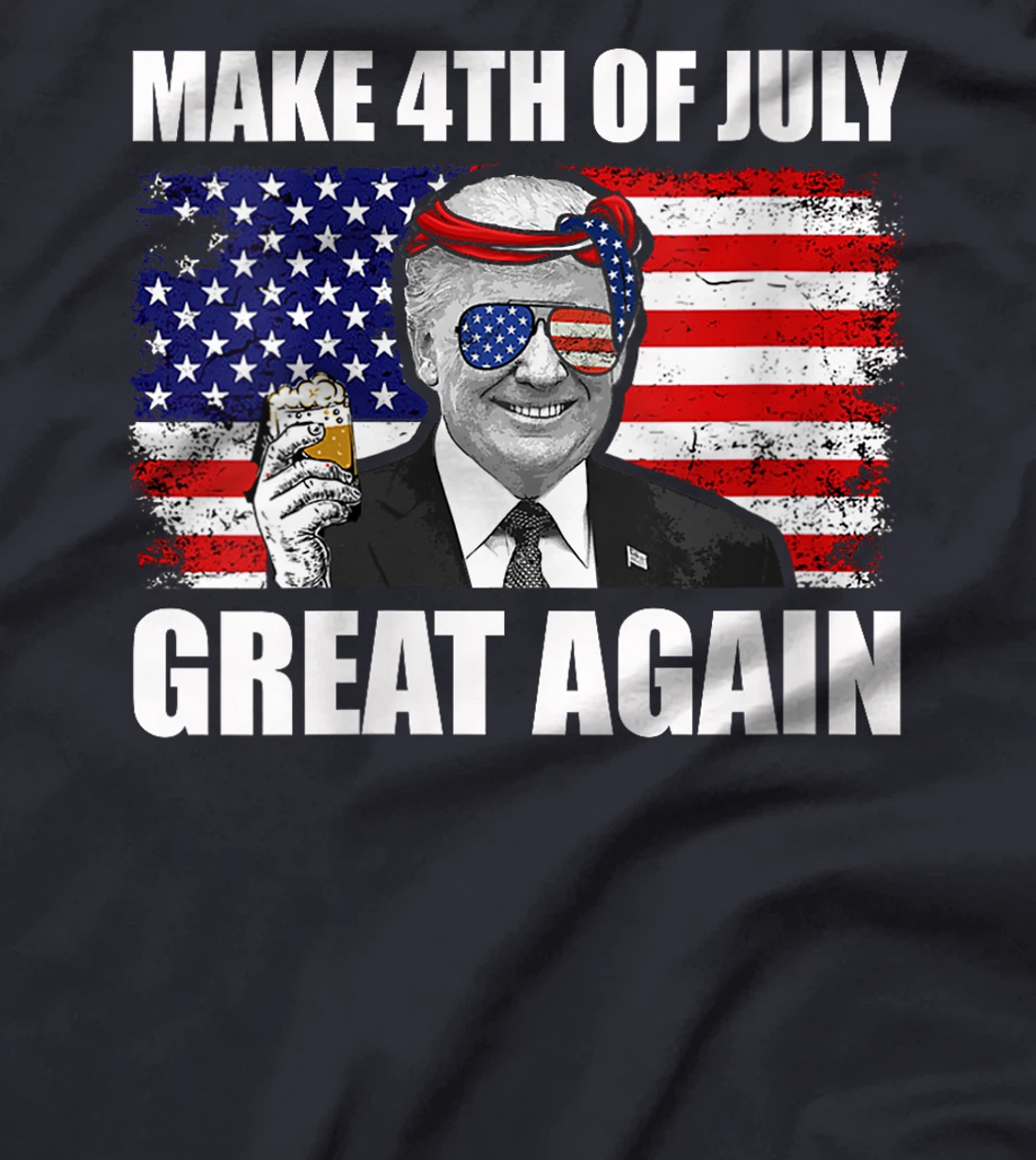 Womens Trump 2024 Make 4th of July Great Again Patriotic T-Shirt