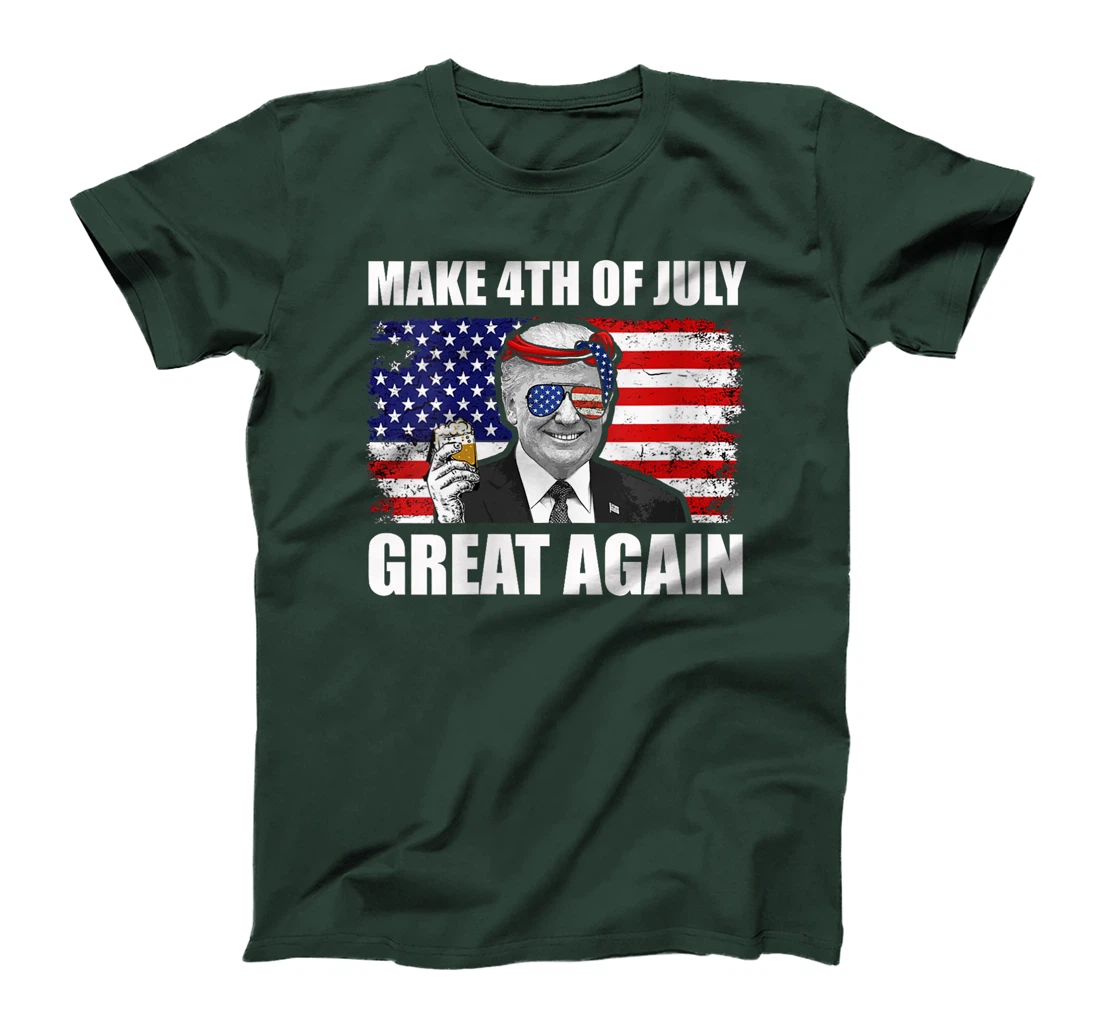 Womens Trump 2024 Make 4th of July Great Again Patriotic T-Shirt